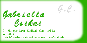 gabriella csikai business card